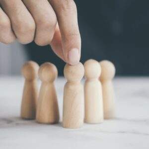Business concept of successful team leader and human resource